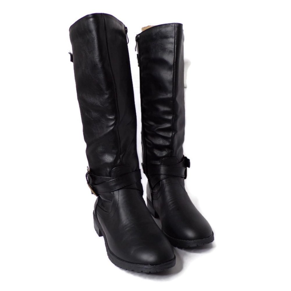 Women's Riding Boot's Black Man Made Materials Size 9